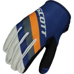 Scott 350 Track Regular Gants de Motocross, bleu-orange, taille S