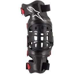 Alpinestars Bionic-10 Carbon Genou Protecteur Droit, noir-rouge, taille M