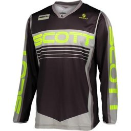 Scott 350 Race Maillot motocross, gris-jaune, taille S