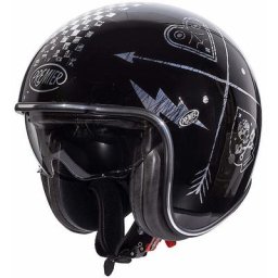 Premier Vintage NX Casque jet, noir-argent, taille XL