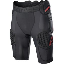 Alpinestars Bionic Pro Short protecteur, noir-rouge, taille 2XL