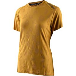 Troy Lee Designs Lilium Jacquard Maillot de vélo pour dames à manches courtes, jaune, taille S pour Femmes