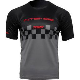Thor Intense Assist Chex Maillot vélo, noir-gris, taille L