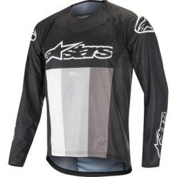Alpinestars Techstar Maillot cycliste LS, noir-gris-blanc, taille S