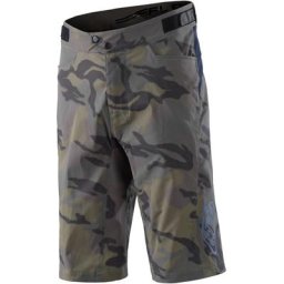 Troy Lee Designs Flowline Shell Spray Camo Shorts de vélo, vert-multicolore, taille 34