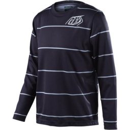 Troy Lee Designs Flowline Revert Maillot de vélo à manches longues pour les jeunes, noir-blanc, taille S