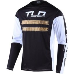 Troy Lee Designs Sprint Marker Maillot vélo, noir-blanc-brun-or-beige, taille M