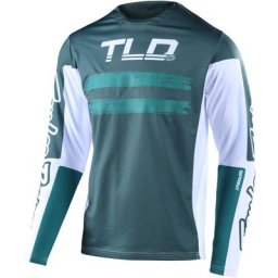 Troy Lee Designs Sprint Marker Maillot vélo, blanc-vert, taille XL