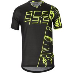 Acerbis Combat Maillot vélo, noir-jaune, taille 2XL