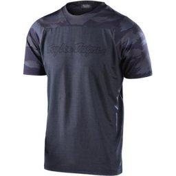 Troy Lee Designs Skyline Signature Camo Maillot vélo à manches courtes, noir-gris, taille S