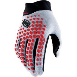 100% Geomatic Gants de vélo, gris-rouge, taille M