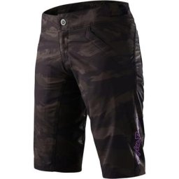 Troy Lee Designs Mischief Shell Brushed Camo Shorts de vélo pour dames, vert-multicolore, taille L pour Femmes