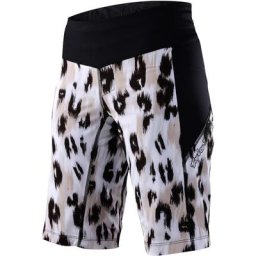 Troy Lee Designs Luxe Shell Wild Cat Shorts de vélo pour dames, noir-blanc, taille S pour Femmes