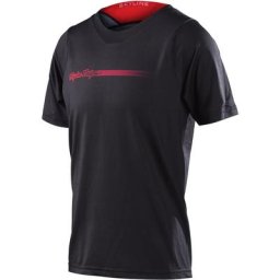 Troy Lee Designs Skyline Channel Maillot de vélo à manches courtes pour les jeunes, noir-rouge, taille L