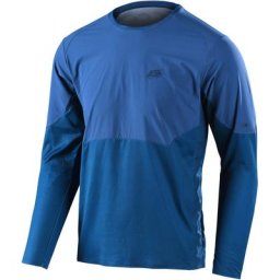Troy Lee Designs Drift Solid Maillot de vélo à manches longues, bleu, taille L