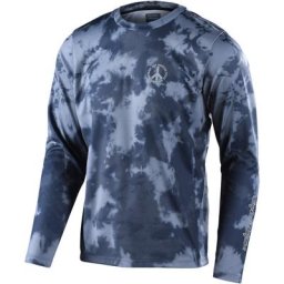Troy Lee Designs Flowline Plot Maillot de vélo à manches longues, noir-gris, taille L