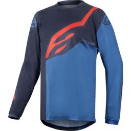 Alpinestars Racer Factory Maillot de vélo jeunesse LS, bleu, taille M