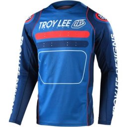 Troy Lee Designs Sprint Drop In Maillot vélo jeunesse, rouge-bleu, taille S