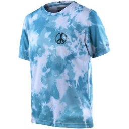 Troy Lee Designs Flowline Plot Maillot de vélo à manches courtes pour les jeunes, turquoise, taille XL