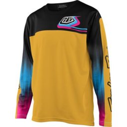 Troy Lee Designs Sprint Jet Fuel Maillot vélo jeunesse, bleu-jaune, taille XS
