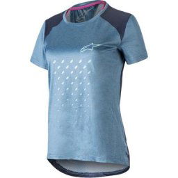 Alpinestars Stella Alps 6.0 Maillot de vélo SS Ladies, bleu, taille M pour Femmes