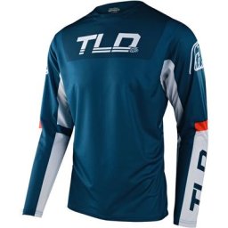 Troy Lee Designs Sprint Fractura Maillot vélo, bleu-orange, taille S