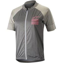 Alpinestars Stella Trail Full Zip Maillot de vélo SS Ladies, gris, taille M pour Femmes