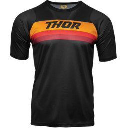 Thor Assist Maillot vélo à manches courtes, noir-orange, taille 2XL