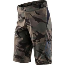 Troy Lee Designs Flowline Shell Spray Camo Shorts de vélo pour jeunes, vert-multicolore, taille 24