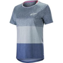 Alpinestars Stella Alps 8.0 Maillot de vélo SS Ladies, bleu, taille L pour Femmes