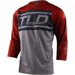 Troy Lee Designs Ruckus Bars Maillot vélo, gris-rouge, taille 2XL