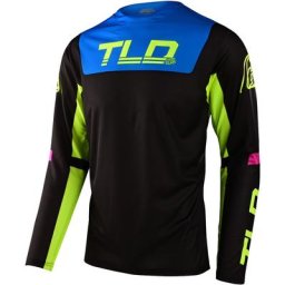 Troy Lee Designs Sprint Fractura Maillot vélo, noir-jaune, taille S