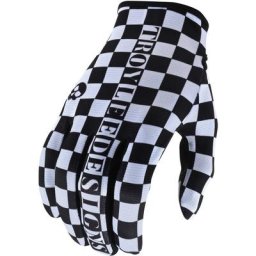 Troy Lee Designs Flowline Checkers Gants de vélo, noir-blanc, taille M