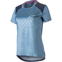 Alpinestars Stella Alps 6.0 Maillot de vélo SS Ladies, bleu, taille S pour Femmes