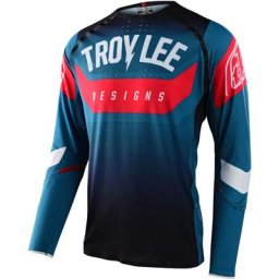 Troy Lee Designs Sprint Ultra Arc Maillot vélo, noir-bleu, taille L