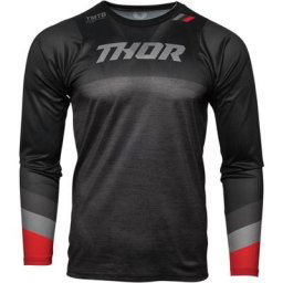 Thor Assist Maillot de vélo à manches longues, noir-gris, taille L