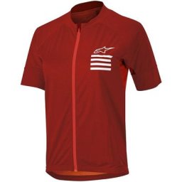 Alpinestars Stella Trail Full Zip Maillot de vélo SS Ladies, rouge, taille S pour Femmes