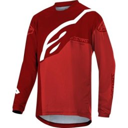 Alpinestars Racer Factory Maillot de vélo jeunesse LS, rouge, taille M