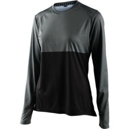 Troy Lee Designs Lilium Block Maillot de vélo pour dames, noir-gris, taille L pour Femmes