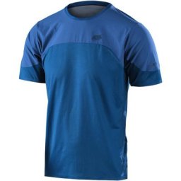Troy Lee Designs Drift Solid Maillot vélo à manches courtes, bleu, taille S