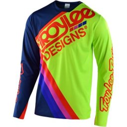 Troy Lee Designs Sprint Ultra Tilt Maillot vélo, bleu-jaune, taille M