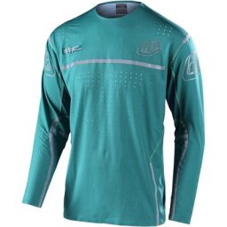 Troy Lee Designs Sprint Ultra Lines Maillot vélo, blanc-vert, taille XL