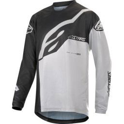 Alpinestars Racer Factory Maillot de vélo jeunesse LS, noir-blanc, taille M