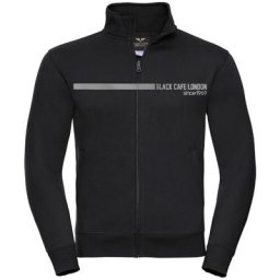 Black-Cafe London Elegance Sweat Jacket, noir-gris, taille S
