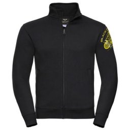 Black-Cafe London Classic Fleece Sweat Jacket, noir-or, taille 2XL