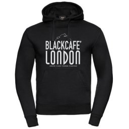 Black-Cafe London Classical Capuche, noir-blanc, taille 3XL