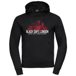 Black-Cafe London Fast Live Capuche, noir-rouge, taille S