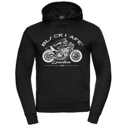 Black-Cafe London Retro Bike Capuche, noir-blanc, taille M