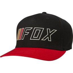 FOX Brake Check Flexfit Cap, noir-rouge, taille L XL