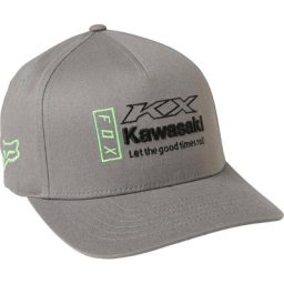 FOX Kawasaki Flexfit Casquette, gris, taille S M